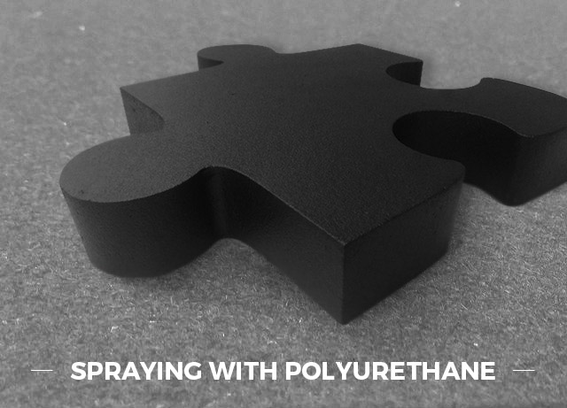 Spraying with polyurethane